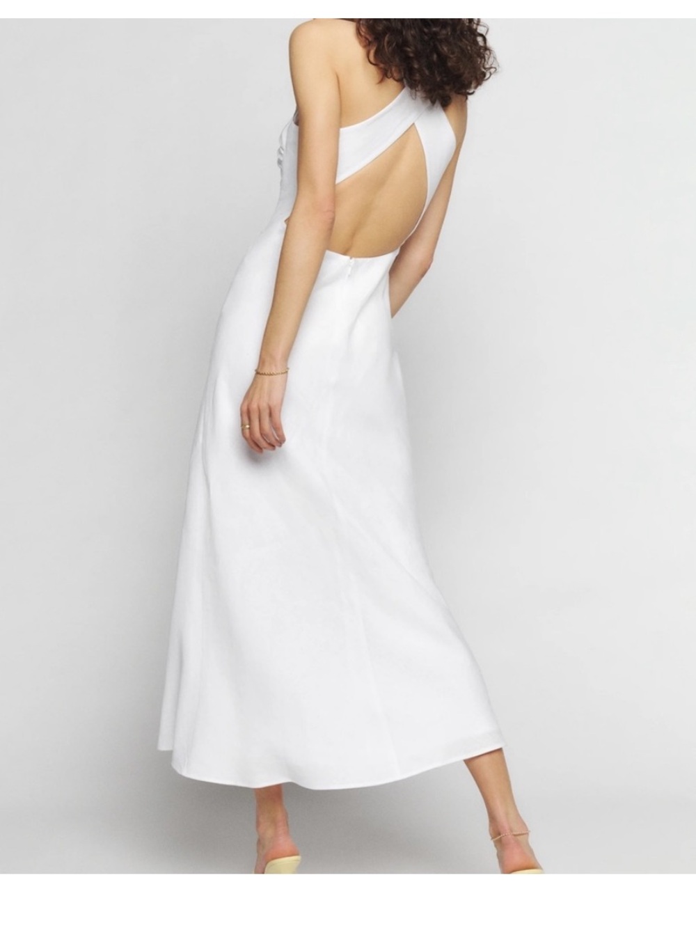 Reformation Casette Linen White Dress
